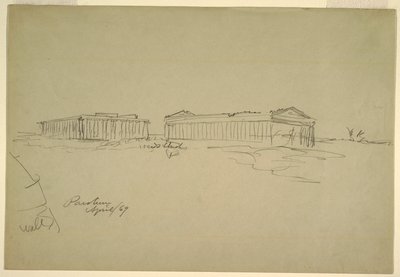 Croquis, Paestum, Italie du Sud - Frederic Edwin Church