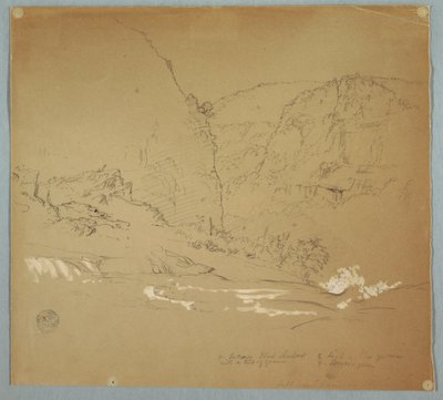 Ruisseau Menant au Bord des Chutes Près de Hacienda Chillo, Équateur - Frederic Edwin Church