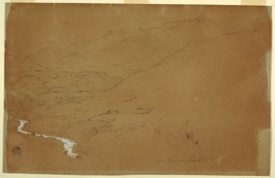 Vallée avec un ruisseau et des maisons, près de Guaranda, Équateur - Frederic Edwin Church