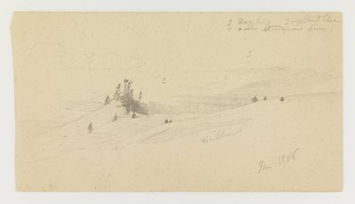 Colline boisée, vallée vallonnée, soleil - Frederic Edwin Church