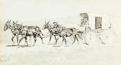 Une des étapes de Williamson, vers 1892 - Frederic Remington