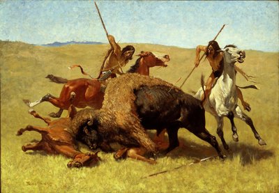 La chasse au buffle - Frederic Remington