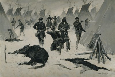 La défaite du Crazy Horse - Frederic Remington