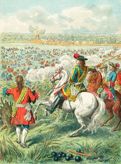Le roi Louis XIV traversant le Rhin - Frederic Theodore Lix
