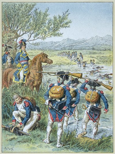 Deuxième bataille de Zurich - Passage du Lintz en 1799 par l
