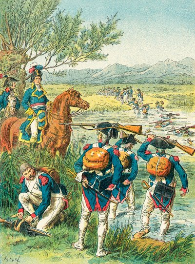 La bataille de Zurich - Traversée du Lintz - Frederic Theodore Lix