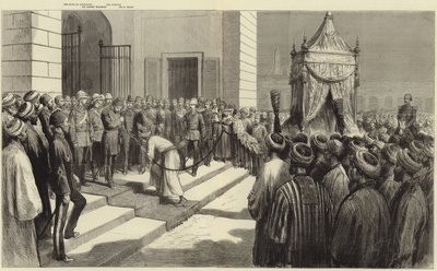 Le Khédive saluant le tapis sacré au Caire avant son envoi à La Mecque - Frederic Villiers