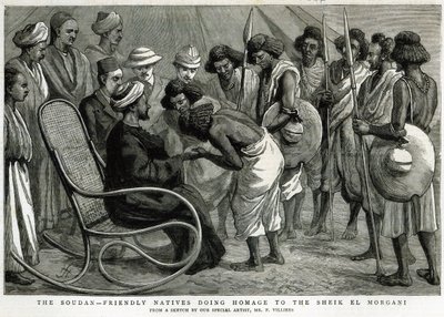 Le Soudan : Les indigènes amicaux rendant hommage au Cheik el Morgani, de 