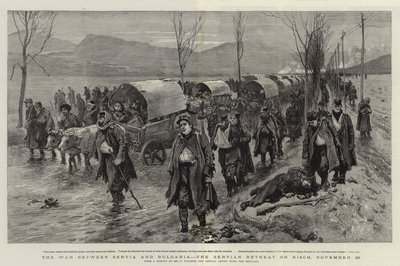 La guerre entre la Serbie et la Bulgarie, la retraite serbe sur Nisch, 26 novembre - Frederic Villiers