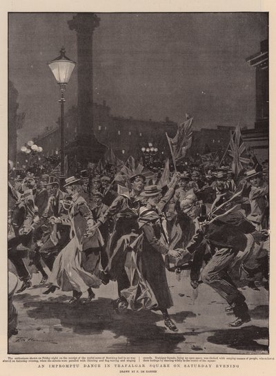 Une danse improvisée à Trafalgar Square le samedi soir - Frederic de Haenen