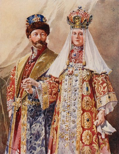 Empereur et Impératrice en tenue ancienne - Frederic de Haenen