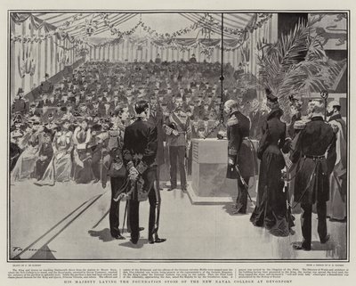 Sa Majesté posant la première pierre du nouveau Collège naval à Devonport - Frederic de Haenen