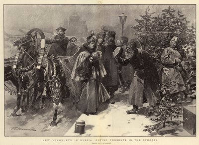 Réveillon du Nouvel An en Russie, achat de cadeaux dans les rues - Frederic de Haenen
