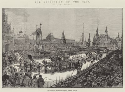 Le Couronnement du Tsar, la procession impériale traversant la Place Rouge - Frederic de Haenen