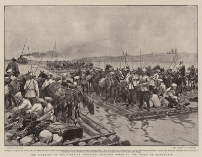 Les combats à la frontière sibérienne, les Russes allant au front en Mandchourie - Frederic de Haenen