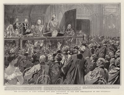 La réception de Lord Roberts et Lord Kitchener par la Corporation de la Ville au Guildhall - Frederic de Haenen
