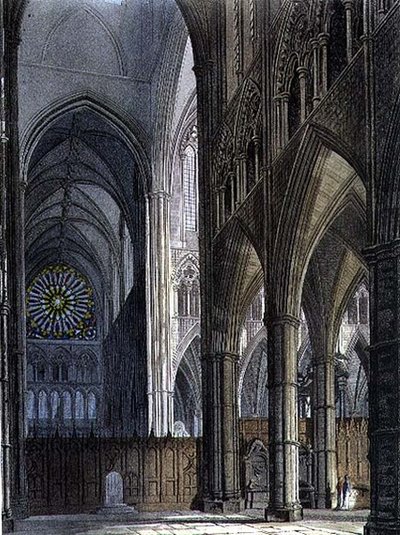 Vue nord, à travers le transept depuis le coin des poètes, planche 9 de 