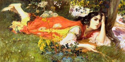 Au ruisseau - Frederick Arthur Bridgman
