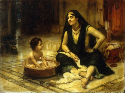 Fellahin et enfant - Frederick Arthur Bridgman