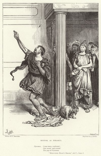 Bottom, en tant que Pyramus, Le Songe d