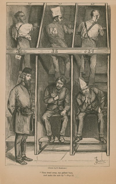 Prisonniers sur la roue de marche - Frederick Barnard
