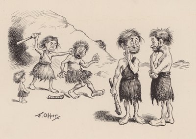 Nos ancêtres antédiluviens par F Opper : Numéro quarante-sept (litho) - Frederick Burr Opper