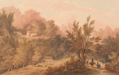 Une allée avec des figures - Île de Wight (?) - Frederick Calvert