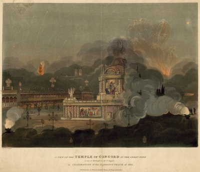 Vue du Temple de la Concorde dans le Green Park - Frederick Calvert