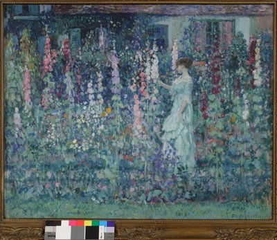 Rose trémière - Frederick Carl Frieseke