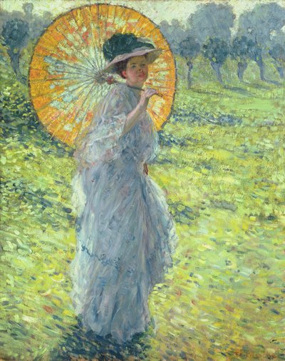 Femme avec une ombrelle, vers 1906 - Frederick Carl Frieseke