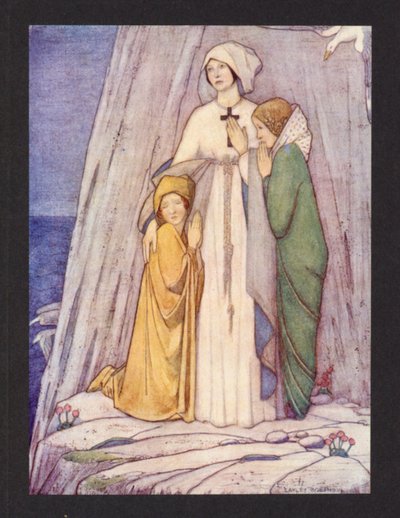 Sainte Etheldreda, 8e siècle, Fête le 23 juin - Frederick Cayley Robinson