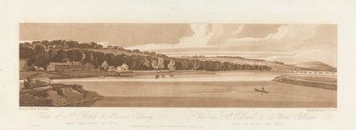 Vue de Saint-Cloud et du Mont Calvaire prise du Pont de Sèvres 1802; Planche 18 des Vues de Paris, le Volume Emanuel traçage de la planche B1981.25.2627 - Frederick Christian Lewis the Elder