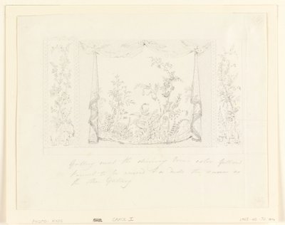Dessin, The Royal Pavilion, Brighton, Blue (South) Drawing Room, Proposed Wall Decoration, ca. 1820 - Frederick Crace