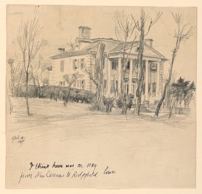 Maison du gouverneur Lounsbury, rue principale, Ridgefield, Conn. - Frederick Dielman