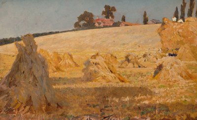 Le maïs coupé (huile sur carton) - Frederick George Cotman