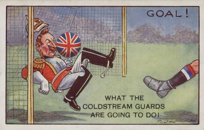 Garde de Coldstream marquant un but contre le Kaiser - Frederick George Lewin