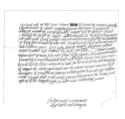 Lettre à Lord Monteagle qui a conduit à la découverte du complot de la poudre, 1605, 1865 - Frederick George Netherclift