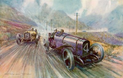 K Lee Guinness avec la Sunbeam dans la course de 600 miles du Tourist Trophy sur l