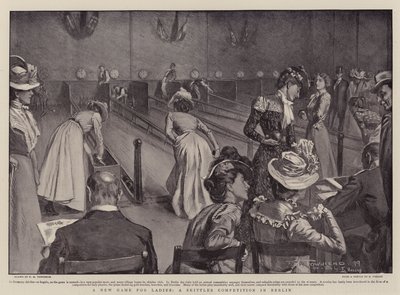 Un nouveau jeu pour dames, une compétition de quilles à Berlin - Frederick Henry Townsend