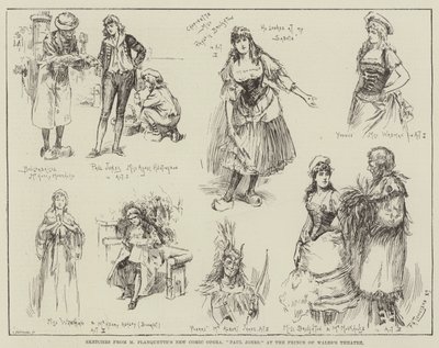 Croquis de la nouvelle opérette comique de M. Planquette, Paul Jones, au Prince of Wales