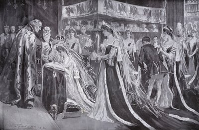 Le couronnement de la reine Alexandra, épouse du roi Édouard VII, par l