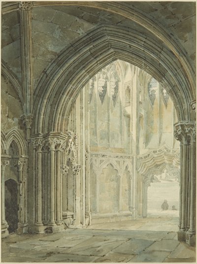 Intérieur du porche nord de St Mary Redcliffe - Frederick Mackenzie