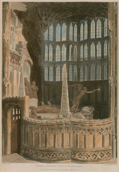Mémorial à George Villiers, duc de Buckingham, abbaye de Westminster, Londres - Frederick Mackenzie