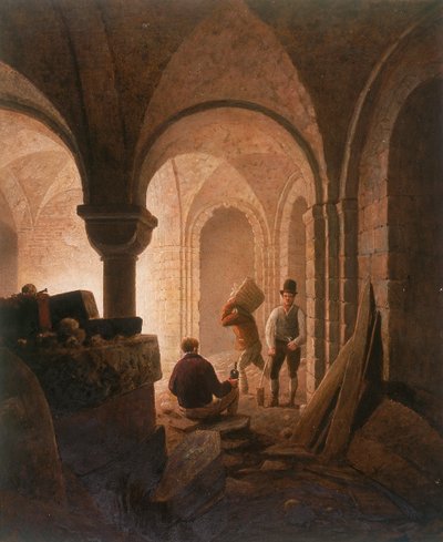 Crypte de St Mary-le-Bow, Londres, 1818 - Frederick Nash
