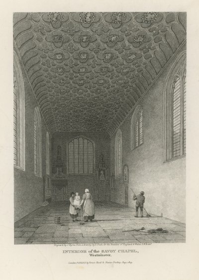 Intérieur de la chapelle Savoy - Frederick Nash