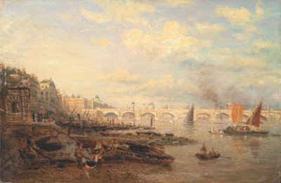 La Tamise et le pont de Waterloo depuis Somerset House - Frederick Nash