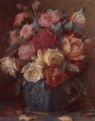 Roses dans un vase - Frederick R. Spencer