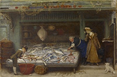 Une poissonnerie, 1873 - Frederick Walker