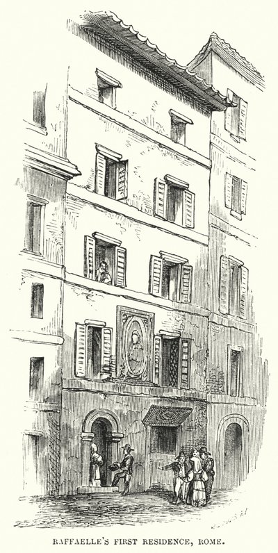 Première Résidence de Raphaël, Rome (gravure) - Frederick William Fairholt