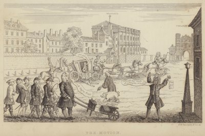 La Motion : satire sur les tentatives au Parlement de destituer Sir Robert Walpole en tant que Premier ministre en 1741 - Frederick William Fairholt